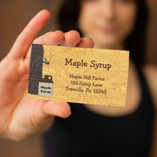 Maple Syrup Jug Custom Maple Syrup Business Card