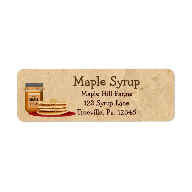 Maple Syrup Label Small Label (Front)