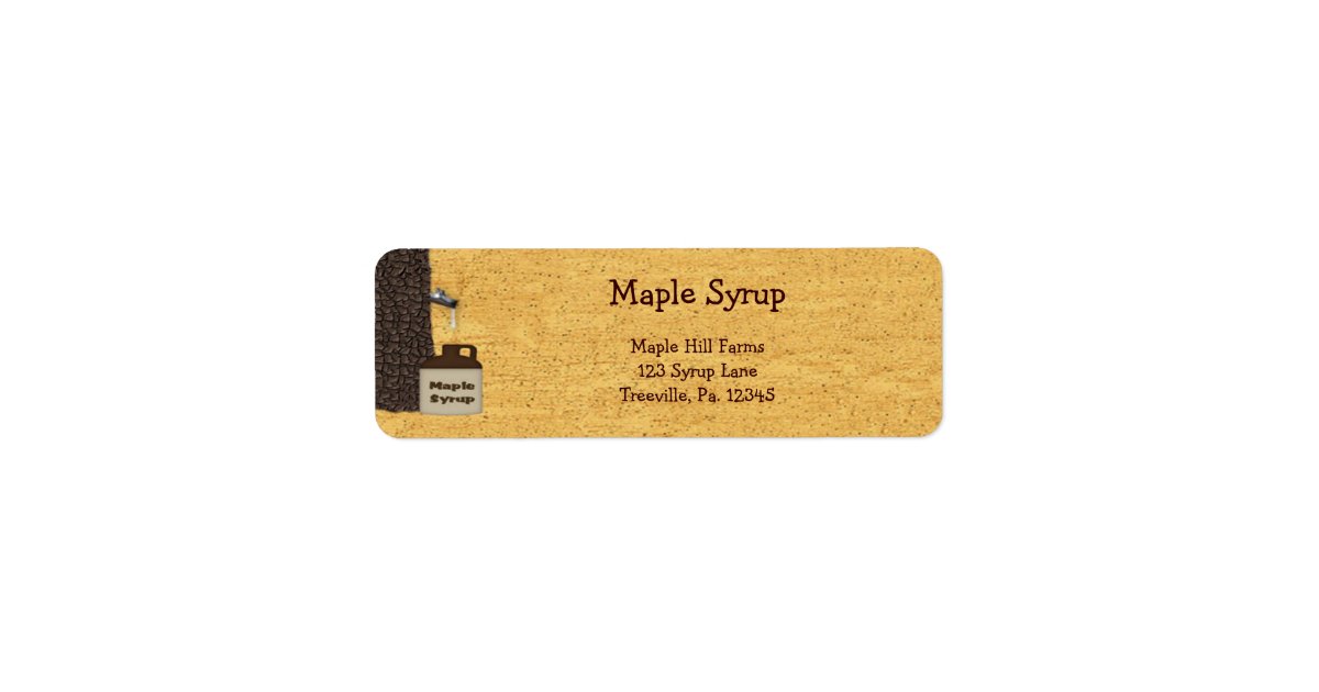Maple Syrup Label Small Product Label | Zazzle.com