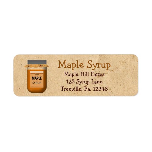 Maple Syrup Label Small Product Label