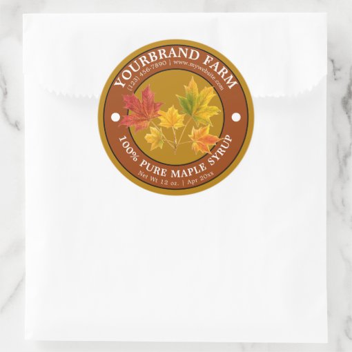 Maple Syrup Label Template | Zazzle