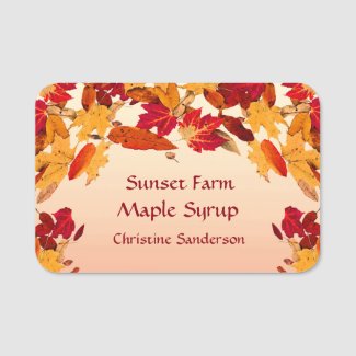 Maple Syrup Name Tag