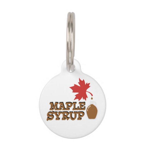 Maple Syrup Pet ID Tag