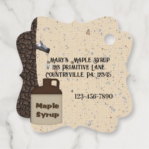 Maple Syrup Product Hang Tag