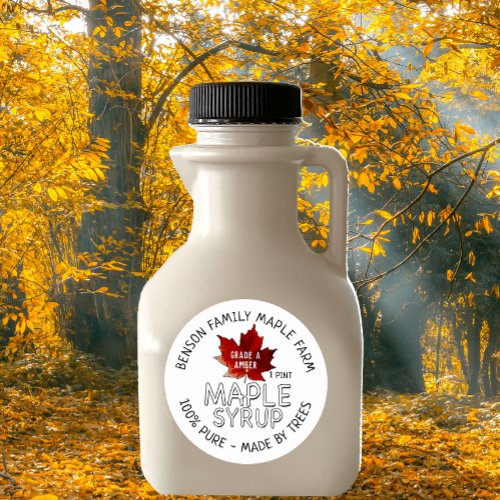 Maple Syrup Product Label 100 PURE _MADE BY TREES