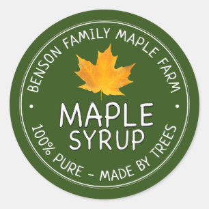 Maple Syrup Product Label 100% PURE MADE BY TREES