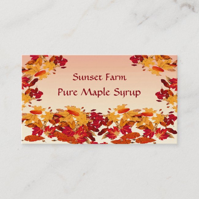 Maple Syrup Promotional Business Card