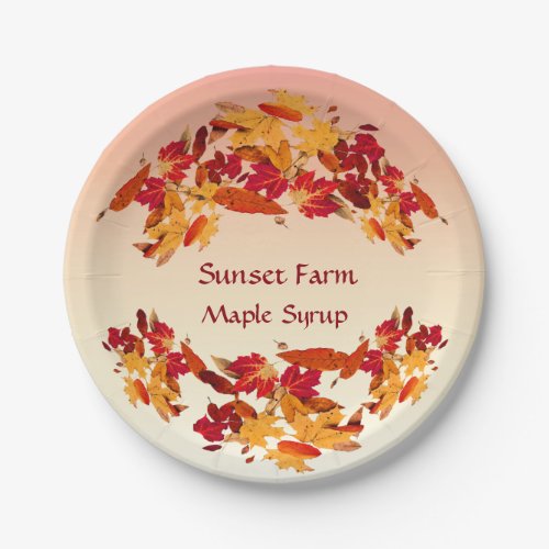 Maple Syrup Promotional Paper Plates