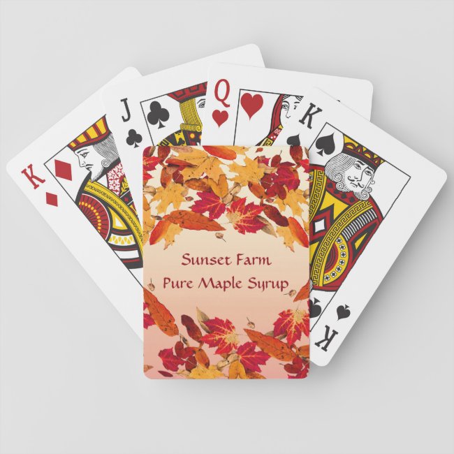 Maple Syrup Promotional Playing Cards