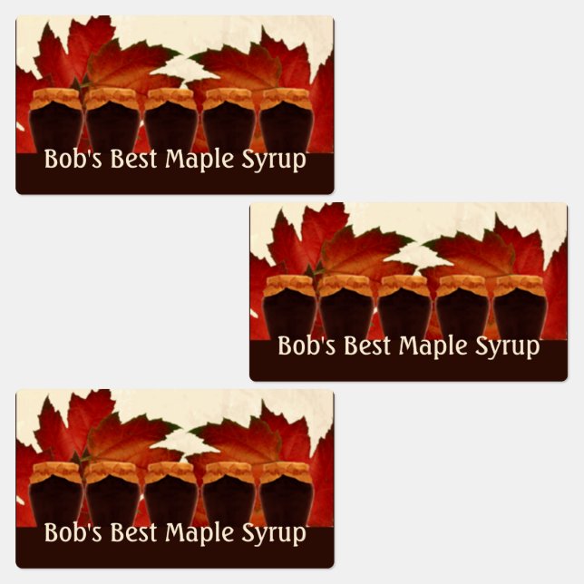 Maple Syrup Rectangle  Food Label (Group)