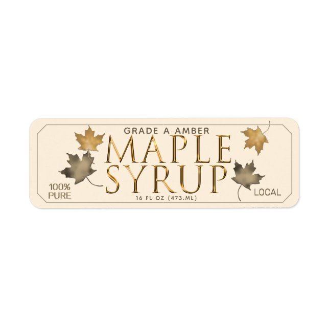 MAPLE SYRUP Return Address Label (Front)