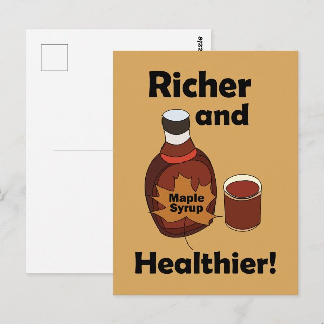 Maple Syrup Richer And Healthier Postcard (Front/Back)