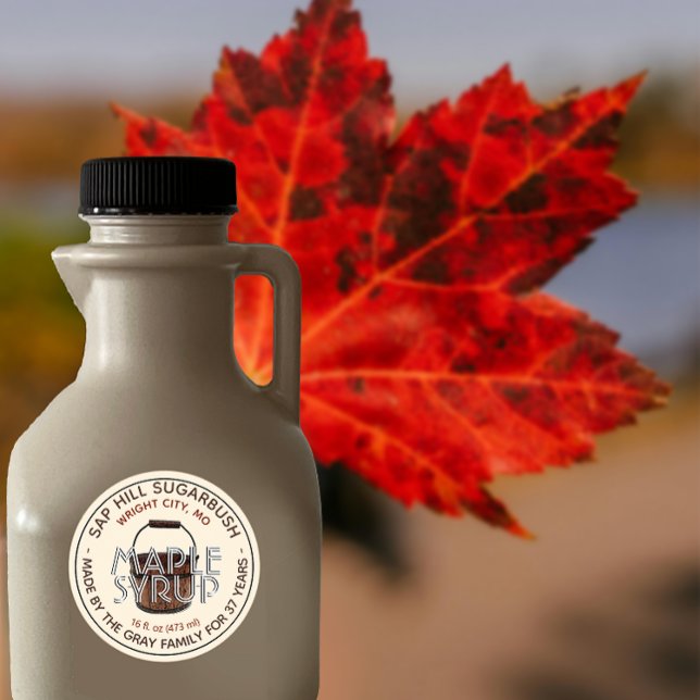 Maple Syrup Sap Bucket Editable Label (Creator Uploaded)
