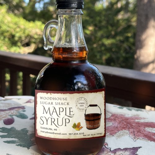 Maple Syrup Sap Bucket Parchment 3 x 2 Label  