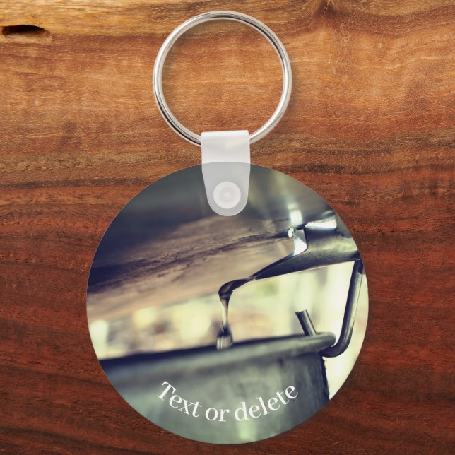 Maple Syrup Sap Running Nature Personalized Keychain (Front)