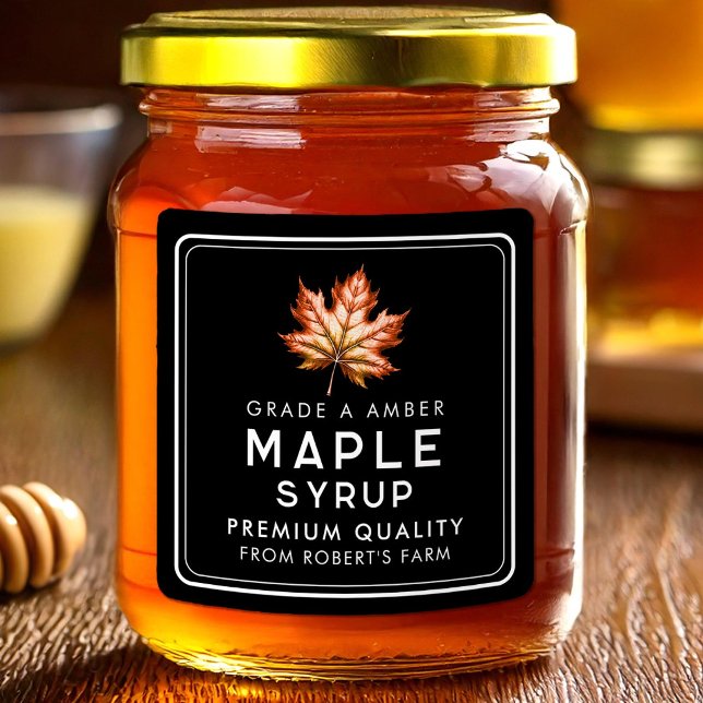 Maple syrup square sticker (Creator Uploaded)