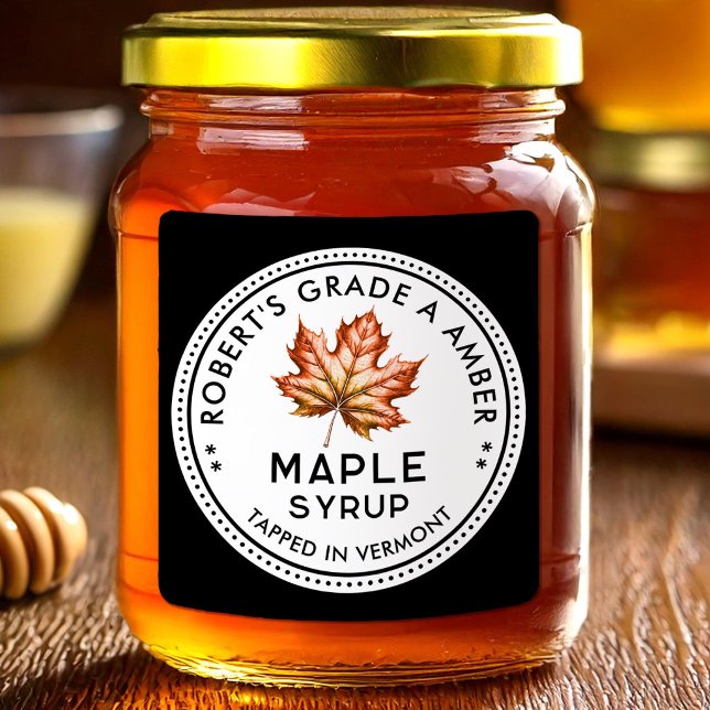 Maple syrup square sticker (Creator Uploaded)
