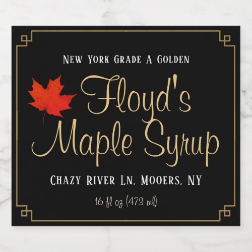 Maple Syrup State Name Black Label