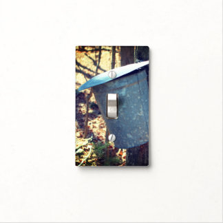 Maple Syrup Sugar Sap Bucket On Tree Light Switch Cover