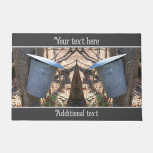 Maple Syrup Sugar Sap Bucket On Tree Personalized Doormat