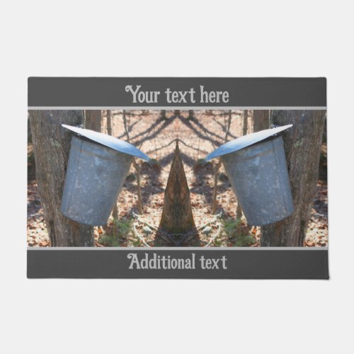 Maple Syrup Sugar Sap Bucket On Tree Personalized Doormat
