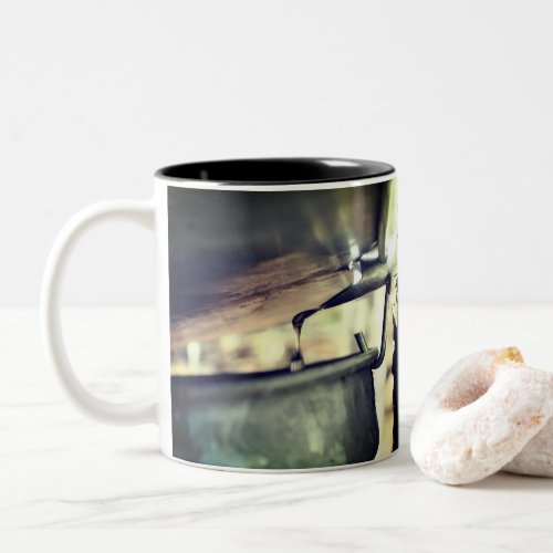 Maple Syrup Sugar Sap Running Bucket Nature  Two_Tone Coffee Mug