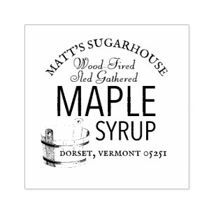 Maple Syrup Sugarhouse Business Rubber Stamp