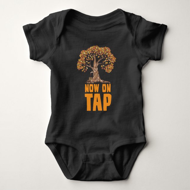 Maple Syrup Sugarmaker Tree Sweet Pancake Lover Baby Bodysuit (Front)