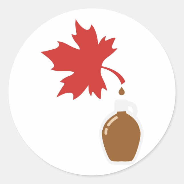 Maple Syrup Tap Classic Round Sticker (Front)