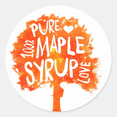 Maple Syrup Tree  Classic Round Sticker