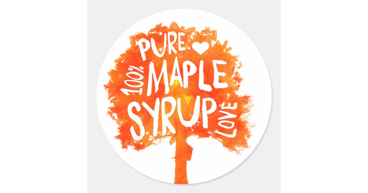 Maple Syrup Tree Classic Round Sticker Zazzle