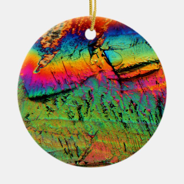 maple syrup under a microscope ceramic ornament (Front)