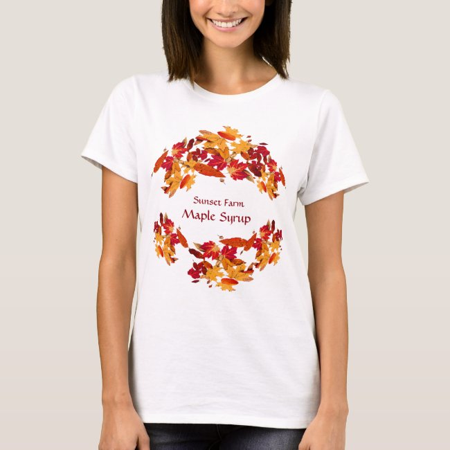 Maple Syrup with Autumn Foliage Promotional Shirt