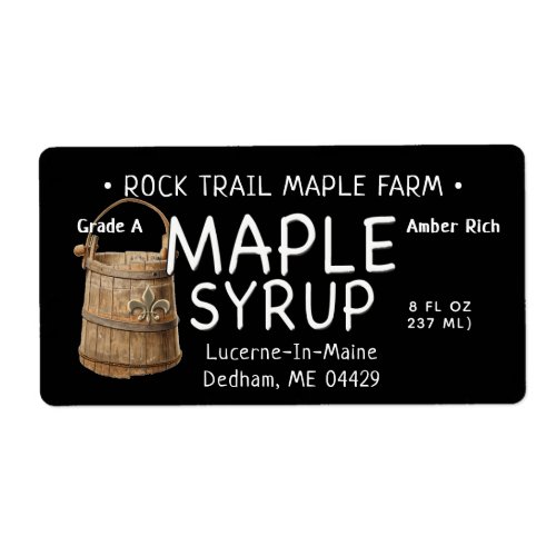 Maple Syrup with Vintage Fleur de Lis Sap Bucket Label