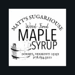Maple Syrup Wood-Fired Product Tag Rubber Stamp<br><div class="desc">Great for maple syrup labels, product tags, gift tags, tote bags, webpage logo, stationary, envelopes, etc. Not too many sugarhouses can brag that their syrup is the old-fashioned "Wood-fired" like yours is. (you can change this to "Grade A Amber") Several matching stamp options for the back of your gift tags...</div>