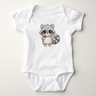 Maple the Raccoon Baby Bodysuit — Cute Woodland An