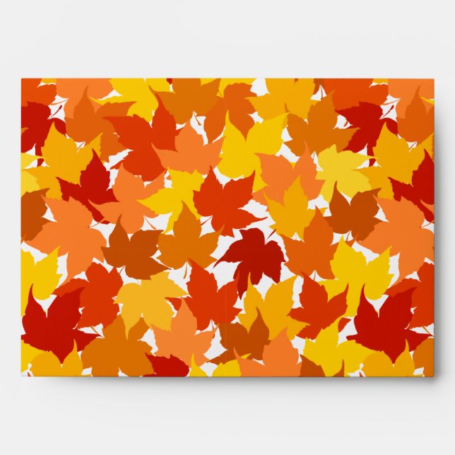 Maple tree autumn leaves envelope (Front)