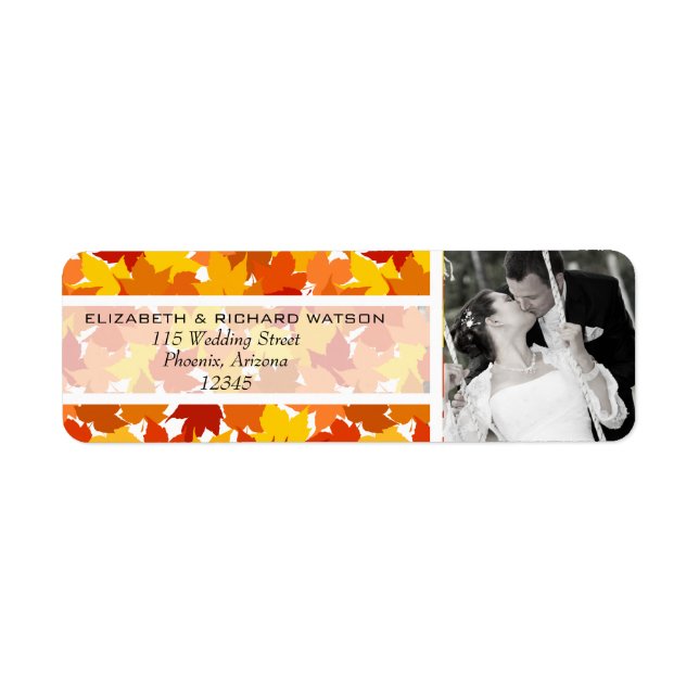 Maple tree Autumn Wedding Address Label (Front)