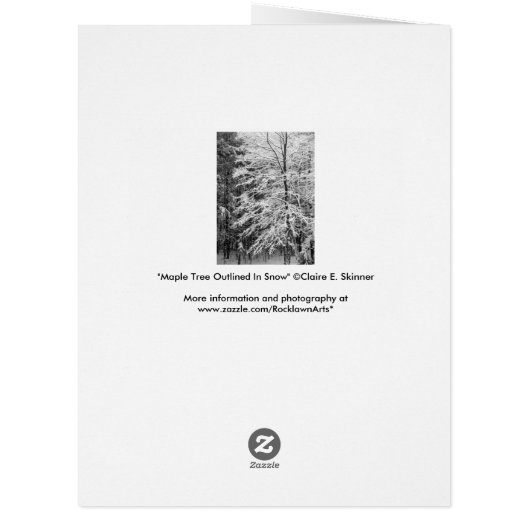 Maple Tree Outlined In Snow (Back)