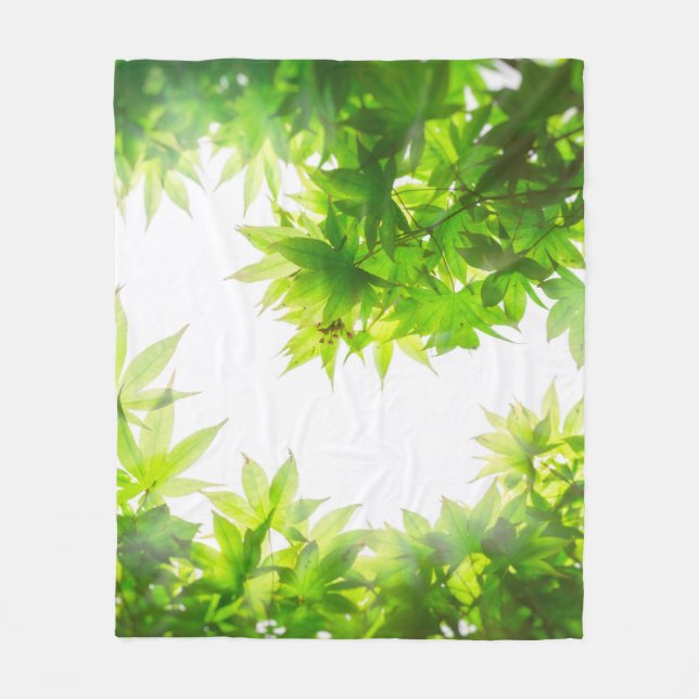 Maple tree tree leaf twig texture fleece blanket (Front)