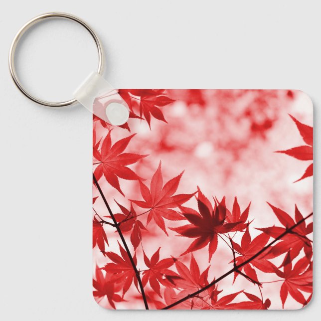 Maple Trees Leaves Design-29997 Keychain (Front)