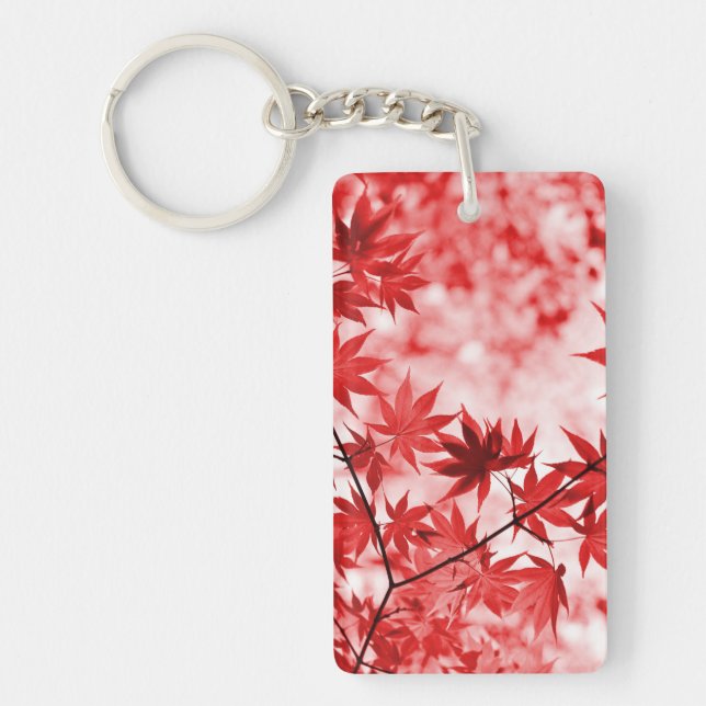 Maple Trees Leaves Design-29997 Keychain (Front)