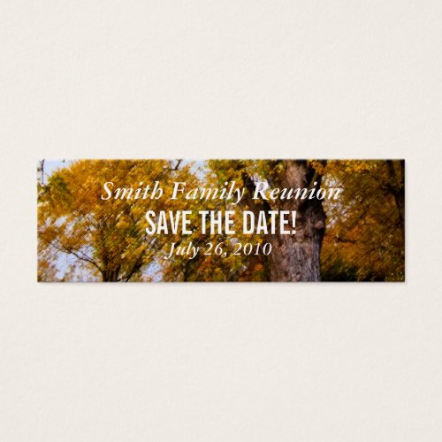 Maple Trees Reunion Save the Date Business Card