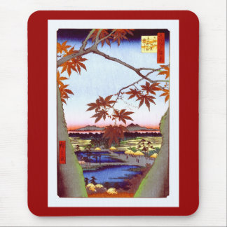 Maple Trees Tekona Hiroshige Vintage Japanese Mouse Pad