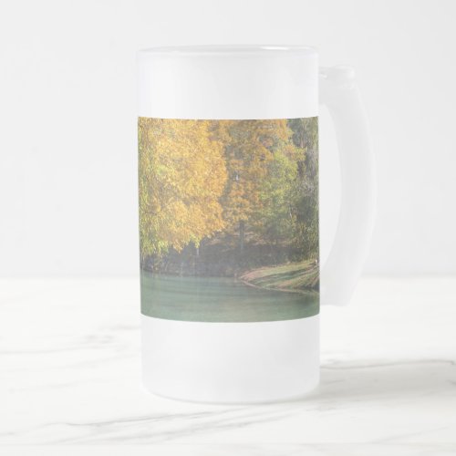 Maple Umbrella Over Dogwood Creek Frosted Glass Be Frosted Glass Beer Mug