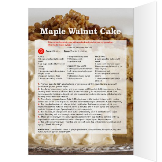Maple Walnut Cake (Inside (Left))
