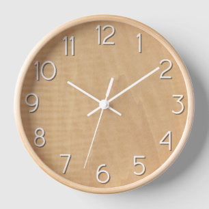 Maple Wood Look Clock