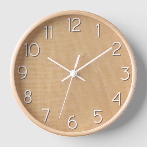 Maple Wood Look  Clock