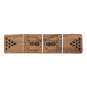 Maple Wood Pineapple Wedding Arch & Name BK Beer Pong Table