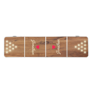 Maple Wood Vintage Heart Signature Beer Pong Table